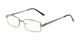 Angle of The Dash Computer Reader in Gunmetal, Women's and Men's Rectangle Reading Glasses