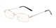 Angle of The Dash Computer Reader in Silver, Women's and Men's Rectangle Reading Glasses