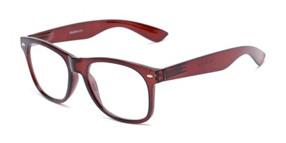 Angle of The Dean in Brown, Women's and Men's Retro Square Reading Glasses
