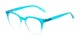 Angle of The Decker in Aqua Blue Fade, Women's Retro Square Reading Glasses