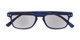 Folded of The Declan Flexible Reading Sunglasses in Blue with Smoke