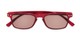 Folded of The Declan Flexible Reading Sunglasses in Red with Amber