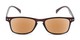 Front of The Declan Flexible Reading Sunglasses in Brown with Amber
