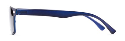 Side of The Declan Flexible Reading Sunglasses in Blue with Smoke