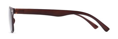 Side of The Declan Flexible Reading Sunglasses in Brown with Amber