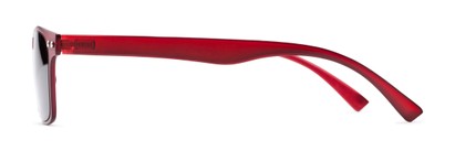 Side of The Declan Flexible Reading Sunglasses in Red with Amber