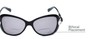 Detail of The Delia Bifocal Reading Sunglasses in Black with Smoke