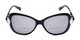 Front of The Delia Bifocal Reading Sunglasses in Black with Smoke