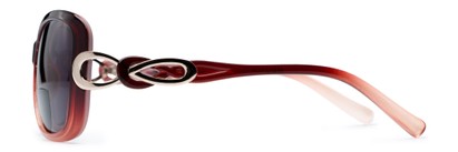 Side of The Delia Bifocal Reading Sunglasses in Red with Smoke