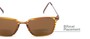 Detail of The Dodger Bifocal Reading Sunglasses in Glossy Brown Stripe with Amber