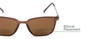 Detail of The Dodger Bifocal Reading Sunglasses in Matte Brown with Amber