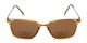 Front of The Dodger Bifocal Reading Sunglasses in Glossy Brown Stripe with Amber