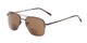 Angle of The Durham Bifocal Reading Sunglasses in Bronze with Amber, Women's and Men's Aviator Reading Sunglasses