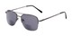 Angle of The Durham Bifocal Reading Sunglasses in Grey with Smoke, Women's and Men's Aviator Reading Sunglasses