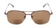 Front of The Durham Bifocal Reading Sunglasses in Bronze with Amber