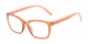 Angle of The Effie in Brown/Orange Geometric, Women's Retro Square Reading Glasses