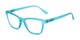 Angle of The Eiffel Bifocal in Frosted Blue, Women's Cat Eye Reading Glasses