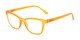 Angle of The Eiffel Bifocal in Frosted Orange, Women's Cat Eye Reading Glasses