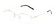 Angle of The Eland Flexible Reader in Gold, Women's and Men's Rectangle Reading Glasses