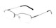 Angle of The Eland Flexible Reader in Gunmetal, Women's and Men's Rectangle Reading Glasses