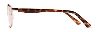 Side of The Electra in Rose Gold/Brown Tortoise