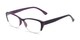 Angle of The Ellery in Purple, Women's Cat Eye Reading Glasses