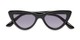 Folded of The Elora Reading Sunglasses in Black with Smoke