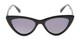 Front of The Elora Reading Sunglasses in Black with Smoke