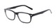 Angle of The Ernest in Black, Women's and Men's Rectangle Reading Glasses
