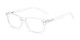 Angle of The Ernest in Clear, Women's and Men's Rectangle Reading Glasses
