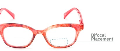 Detail of The Etta Bifocal in Red