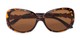 Folded of The Evelyn Bifocal Reading Sunglasses in Tortoise with Amber
