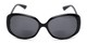 Front of The Evelyn Bifocal Reading Sunglasses in Black with Smoke