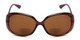 Front of The Evelyn Bifocal Reading Sunglasses in Brown with Amber