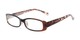 Angle of The Everly in Brown, Women's Rectangle Reading Glasses
