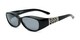 Angle of The Adele Medium Fits Over Sunglasses by Solar Shield in Black with Smoke, Women's and Men's  