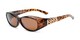Angle of The Adele Medium Fits Over Sunglasses by Solar Shield in Tortoise with Amber, Women's and Men's  