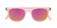 Folded of The Fallon Reading Sunglasses in Pink with Pink/Yellow Mirror
