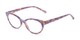 Angle of The Fauna in Purple/Pink, Women's Cat Eye Reading Glasses