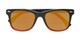 Folded of The Ferris Polarized Magnetic Bifocal Reading Sunglasses in Glossy Black/Red Fade with Orange Mirror