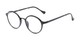 Angle of The Fillmore in Black, Women's and Men's Round Reading Glasses