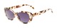 Angle of The Firefly Reading Sunglasses in Tan Tortoise with Smoke, Women's Oval Reading Sunglasses