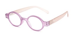 Angle of The Flamingo in Purple/Grey, Women's and Men's Round Reading Glasses