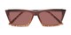 Folded of The Flax Reading Sunglasses in Brown/Tortoise with Amber