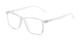 Angle of The Flora in Floral/Light Blue, Women's Retro Square Reading Glasses