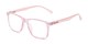 Angle of The Flora in Floral/Light Pink, Women's Retro Square Reading Glasses