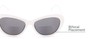 Detail of The Flossie Bifocal Reading Sunglasses in White with Smoke