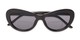 Folded of The Flossie Bifocal Reading Sunglasses in Black with Smoke
