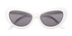 Folded of The Flossie Bifocal Reading Sunglasses in White with Smoke