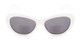 Front of The Flossie Bifocal Reading Sunglasses in White with Smoke